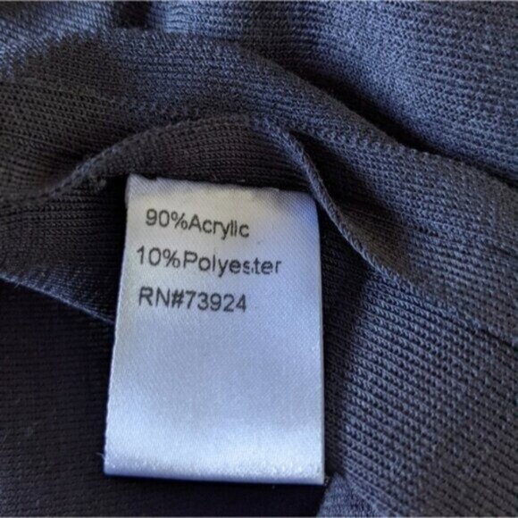 Misook Floral Embroidered Knit Jacket S Black Blue Long Sleeve Designer Classic - Picture 5 of 5